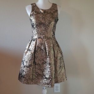 Gold cocktail dress